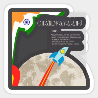 Indian moon mission Sticker